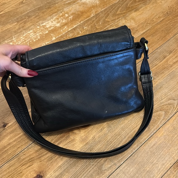 Tulip Leather Crossbody Bag Black Style 112 Elie - Picture 12 of 12